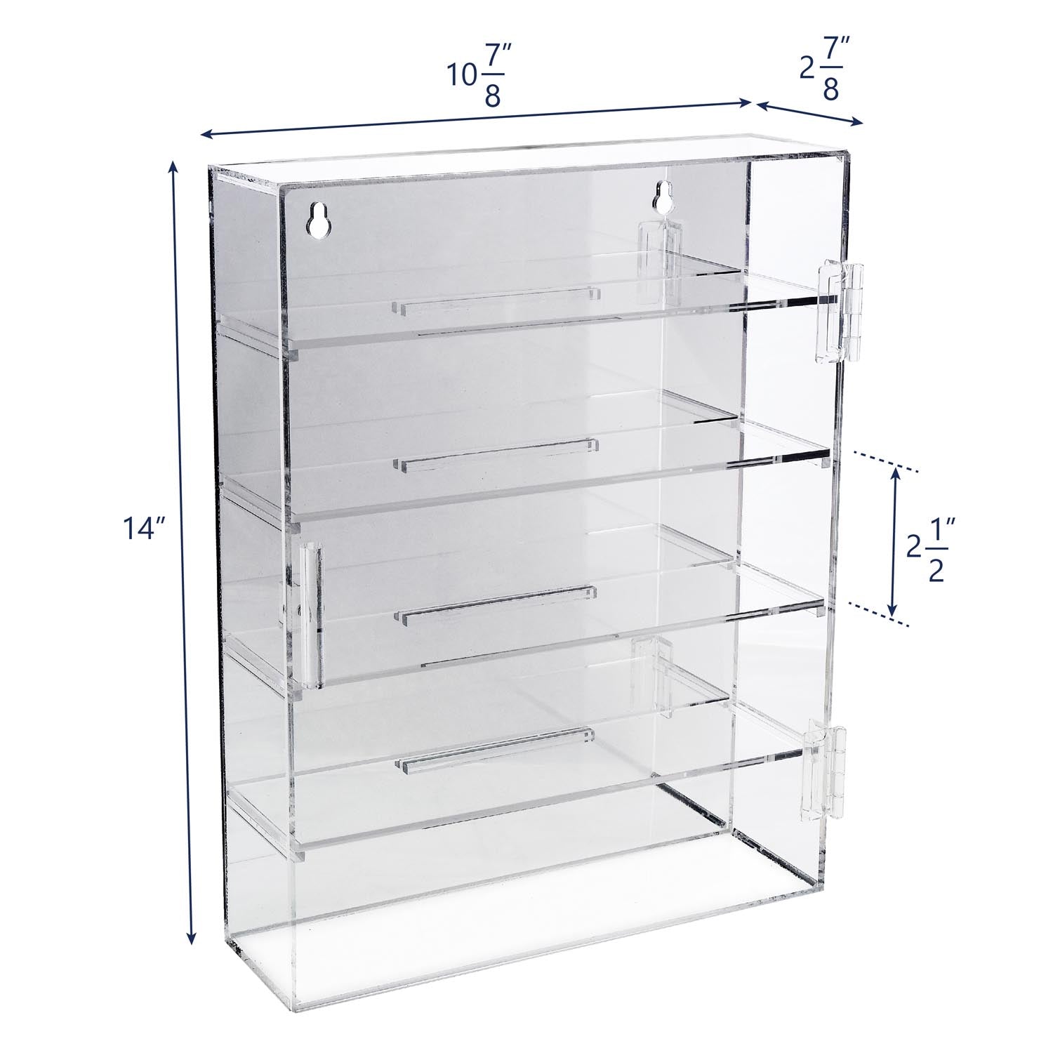 Ikee Design® Mirror Backed 4-Shelves Shot Glasses Display Case