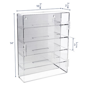 Ikee Design® Mirror Backed 4-Shelves Shot Glasses Display Case