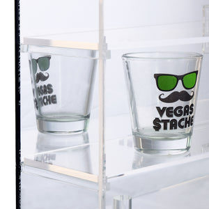 Ikee Design® Mirror Backed 4-Shelves Shot Glasses Display Case