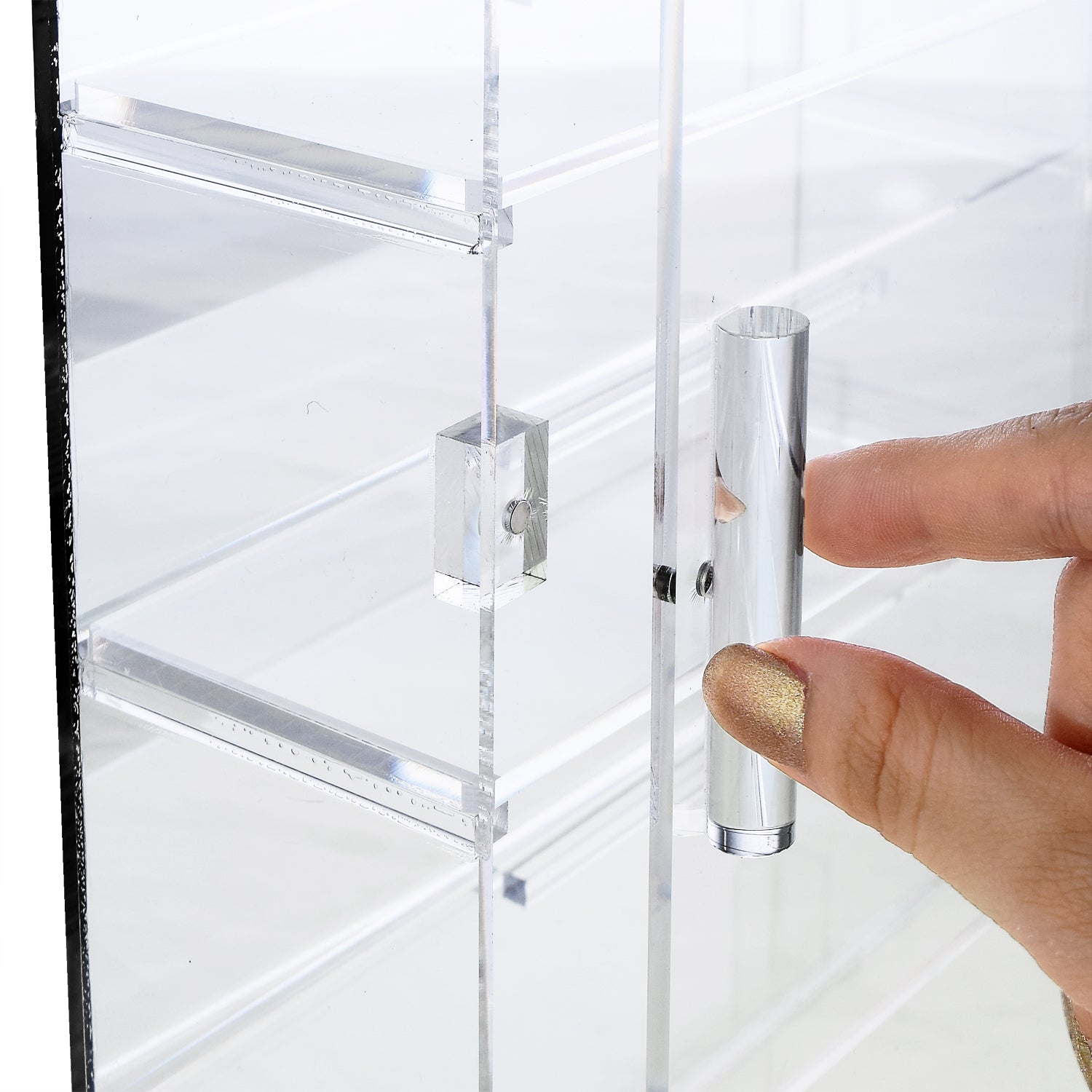 Ikee Design® Mirror Backed 4-Shelves Shot Glasses Display Case