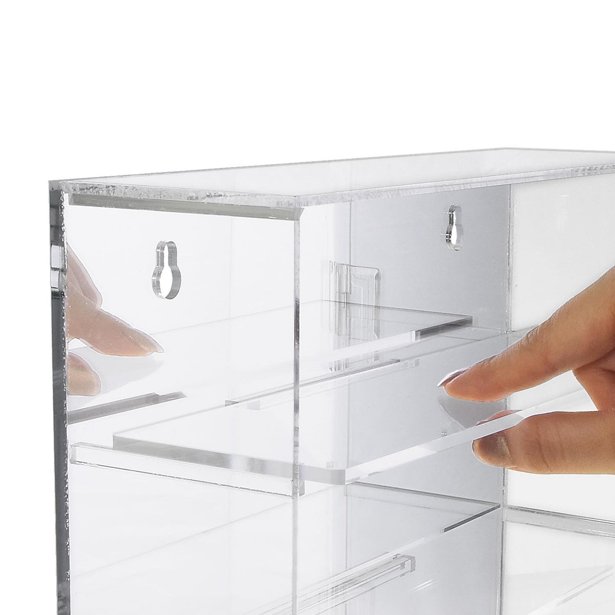 IKEE DESIGN®: Mirror Backed 4-Shelves Shot Glass Display Case - Ikee Design
