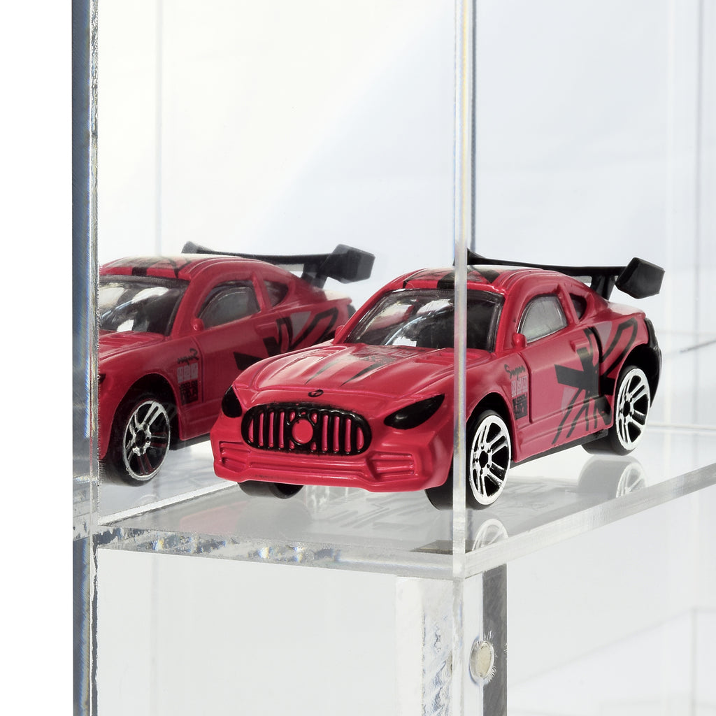 Ikee Design® Mountable 12 Compartments Display Case  w/ Mirrored Back