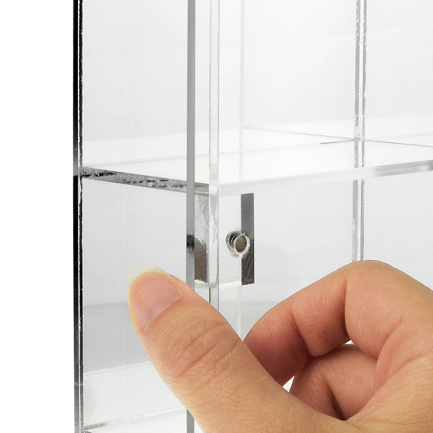 Ikee Design® Mountable 12 Compartments Display Case  w/ Mirrored Back