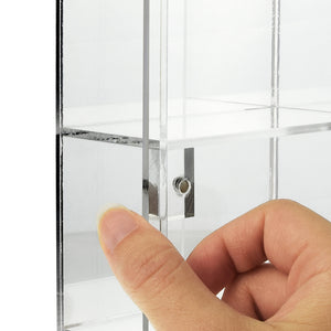 Ikee Design® Mountable 12 Compartments Display Case  w/ Mirrored Back