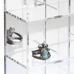 Ikee Design® Mountable 25 Compartments Display Case Cabinet Stand w/ Mirrored Back