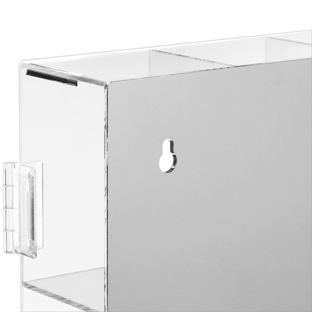 Ikee Design® Acrylic Display Rack for Funko Pop Figure Display, with Mirrored Back & 25 Compartments