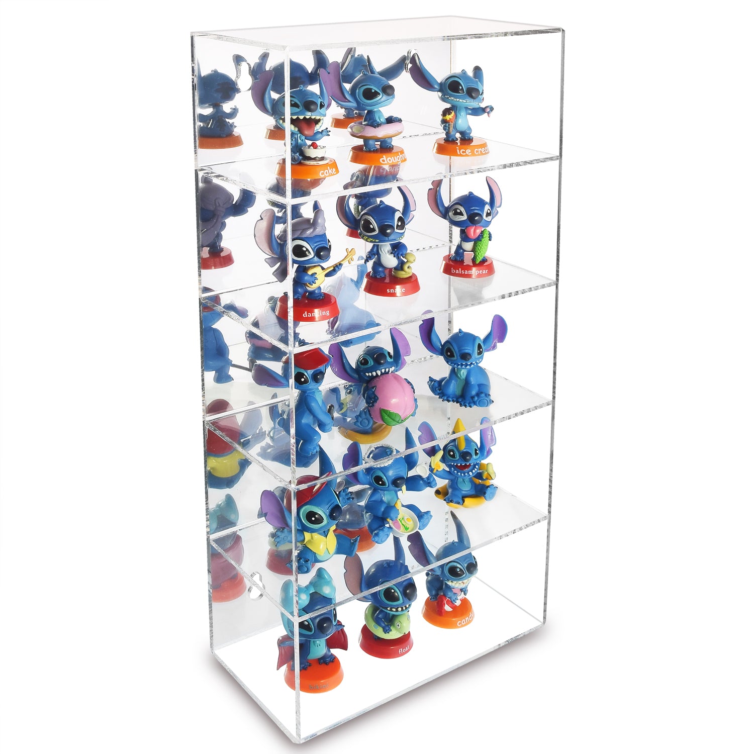 Ikee Design® Wall Mounted Acrylic Mirror Backed 5-Shelves Eyewear Display