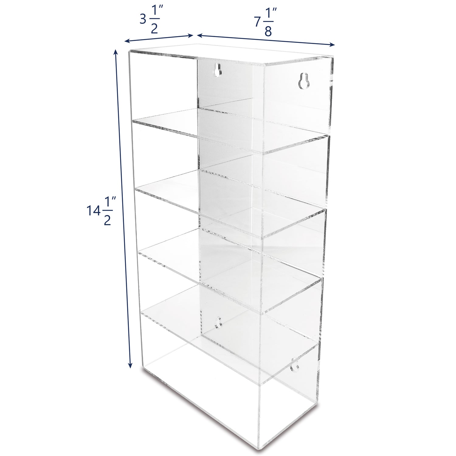 Ikee Design® Wall Mounted Acrylic Mirror Backed 5-Shelves Eyewear Display
