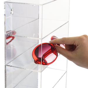 Ikee Design® Wall Mounted Acrylic Mirror Backed 5-Shelves Eyewear Display