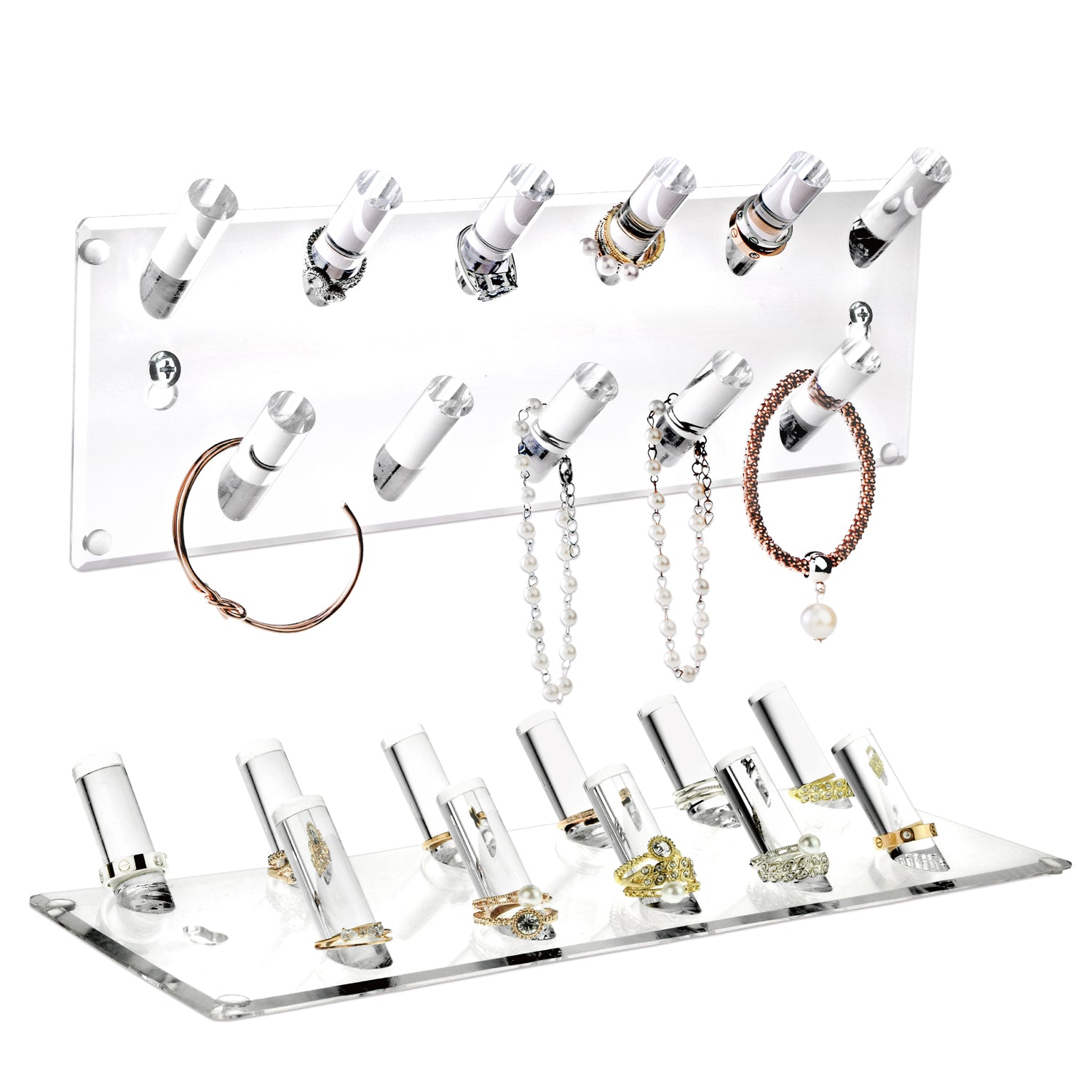 IKEE DESIGN®: Acrylic Multipurpose Holder Rack for Wall & Tabletop
