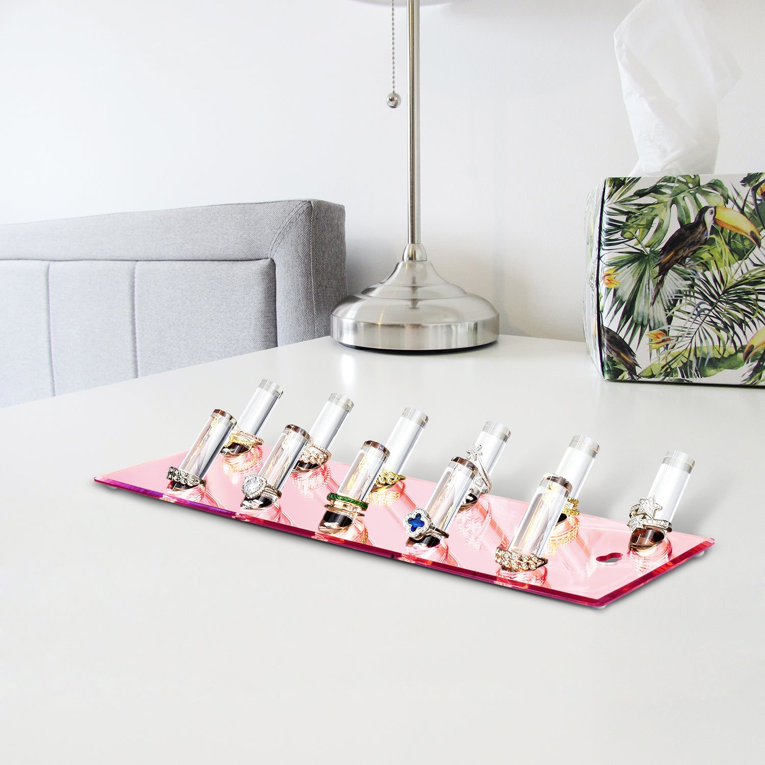 Ikee Design® Multipurpose Acrylic Rack for Wall and Tabletop Display Stand Organizer, Set of 2