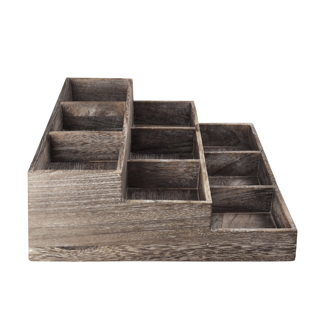 Ikee Design® #HOM309 Vintage Wooden Jewelry Display Riser Tray 