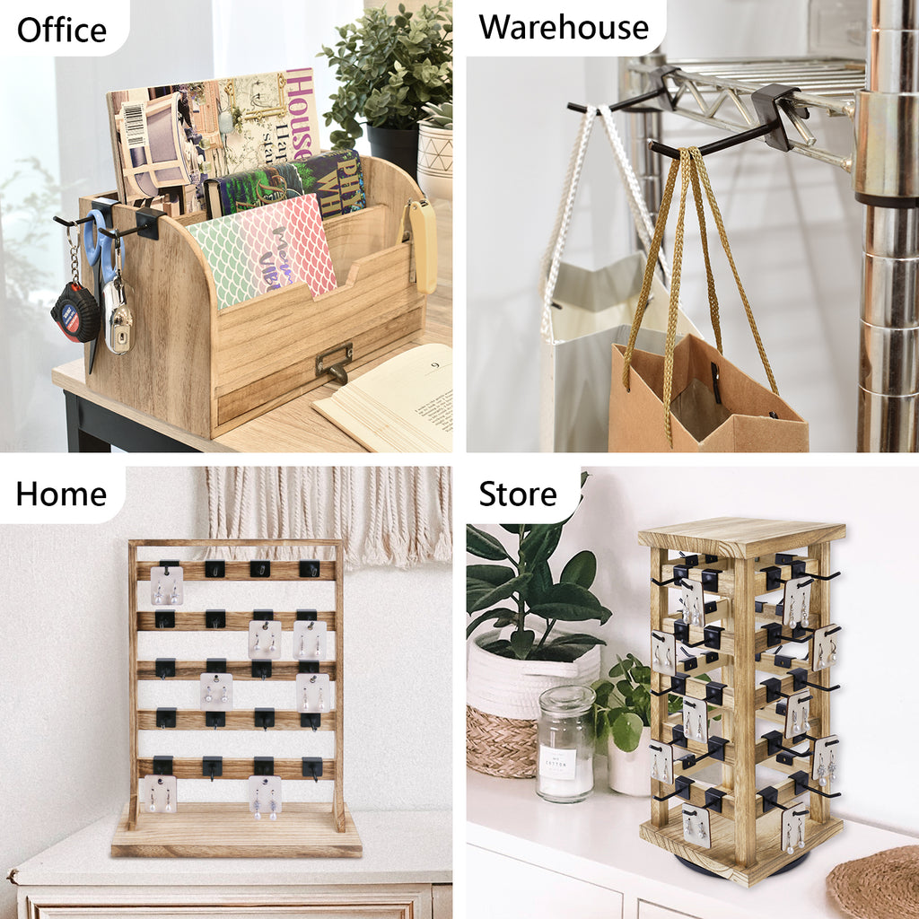 Ikee Design® 24 Pcs Small Metal Panel Hook Hanger for Hanging Tower