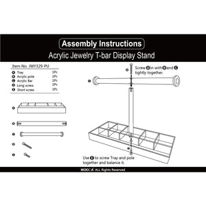 Ikee Design® Acrylic Jewelry T-bar Display Bracelet Display