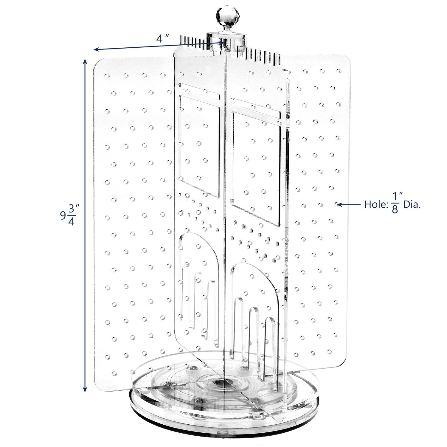 Ikee Design® Premium Acrylic Rotating Jewelry Stand Earring Holder Accessories Organizer