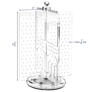 Ikee Design® Premium Acrylic Rotating Jewelry Stand Earring Holder Accessories Organizer
