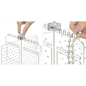 Ikee Design® Premium Acrylic Rotating Jewelry Stand Earring Holder Accessories Organizer
