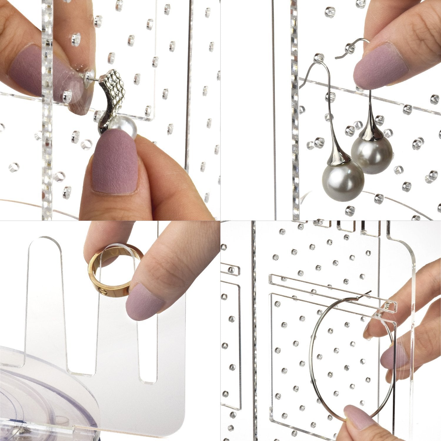 IKEE DESIGN®: Premium Acrylic Rotating Jewelry Stand
