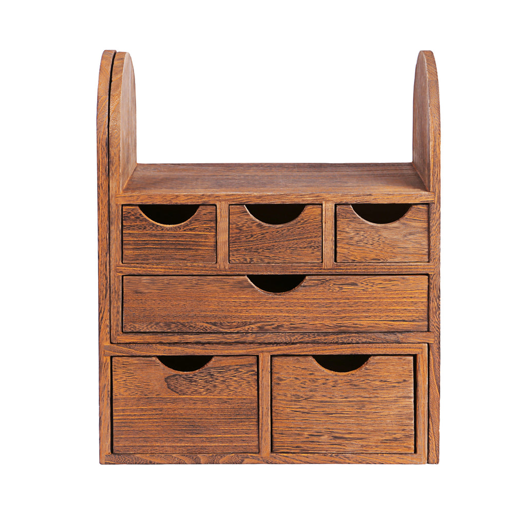 Ikee Design® Large Adjustable Wooden Desktop Organizer for Office Supplies