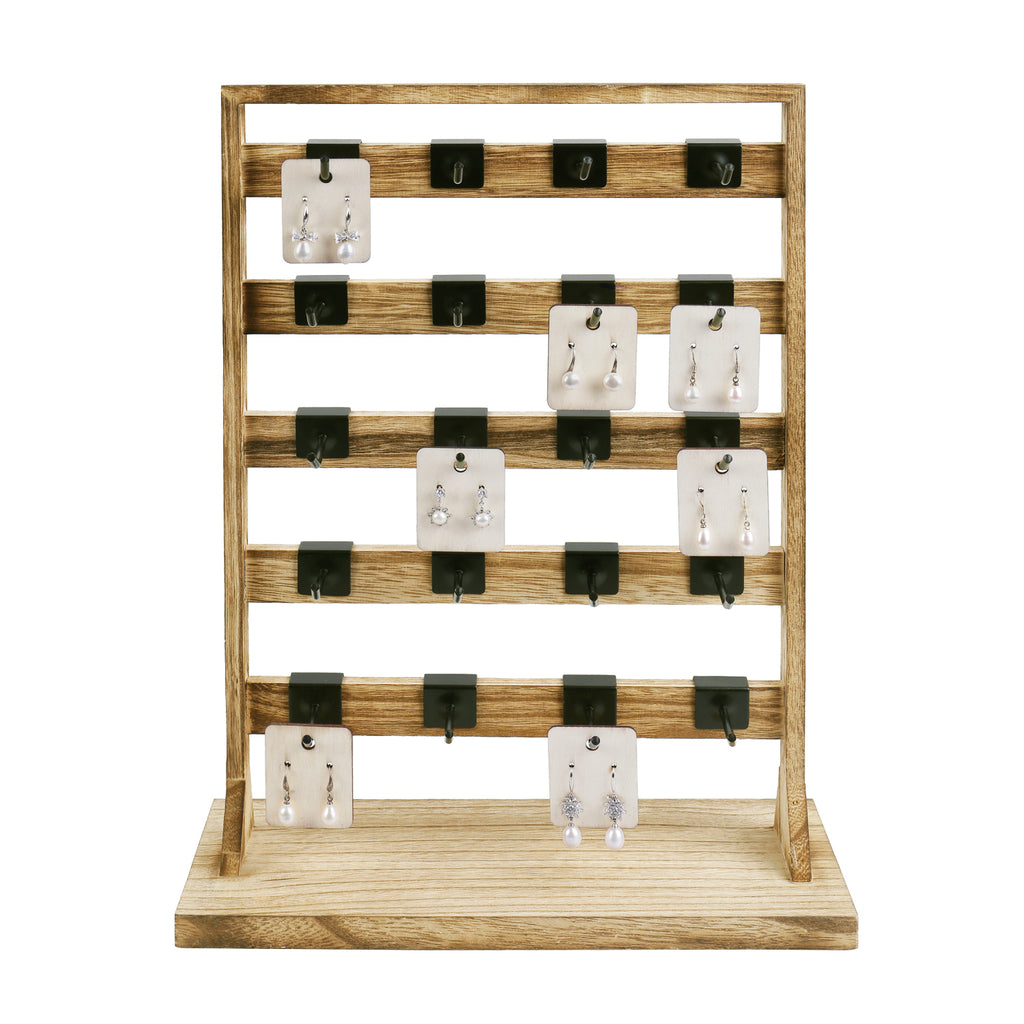 Ikee Design® Wooden jewelry rack with 20 hooks