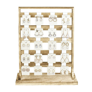 Ikee Design® Wooden jewelry rack with 20 hooks