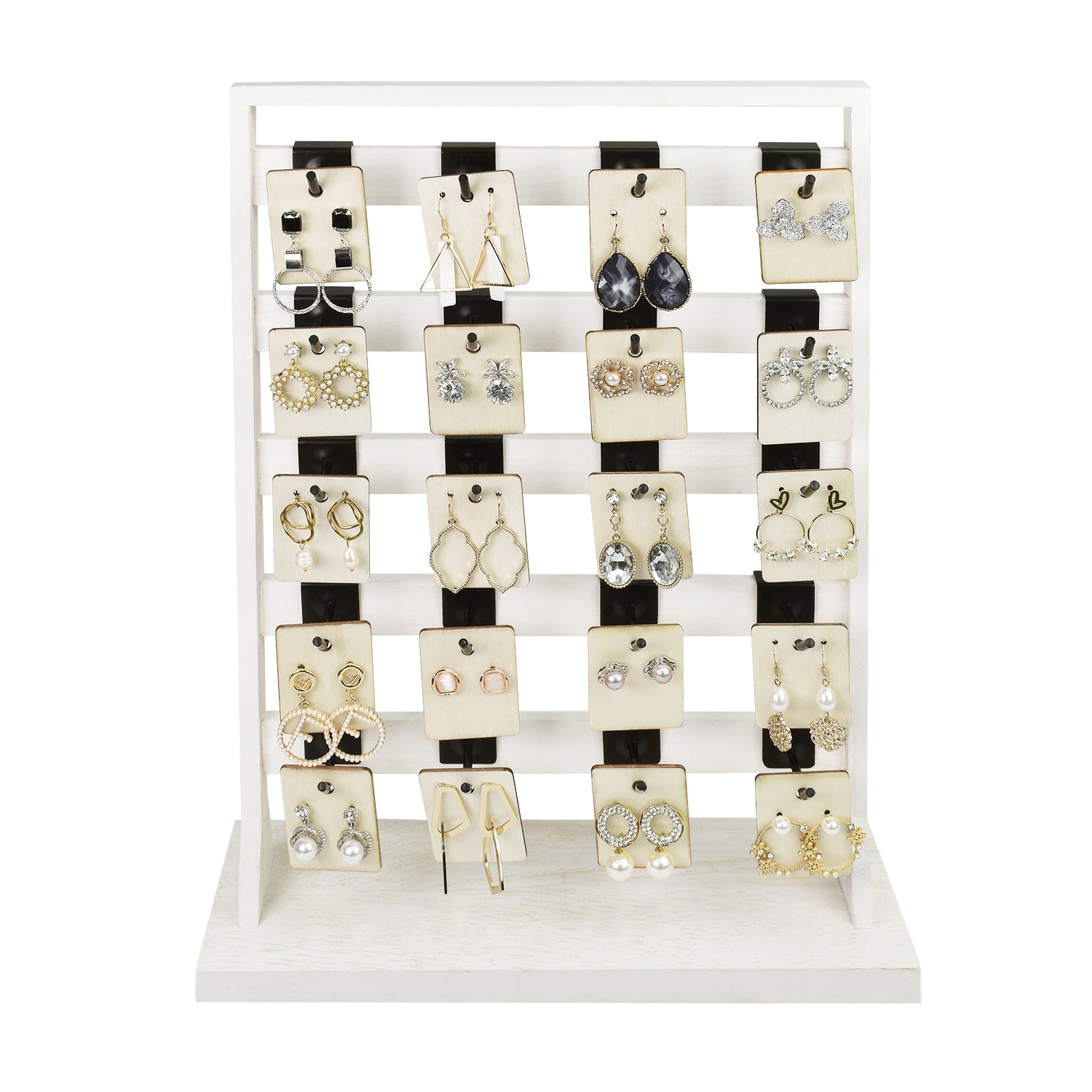 wooden jewelry display stand
