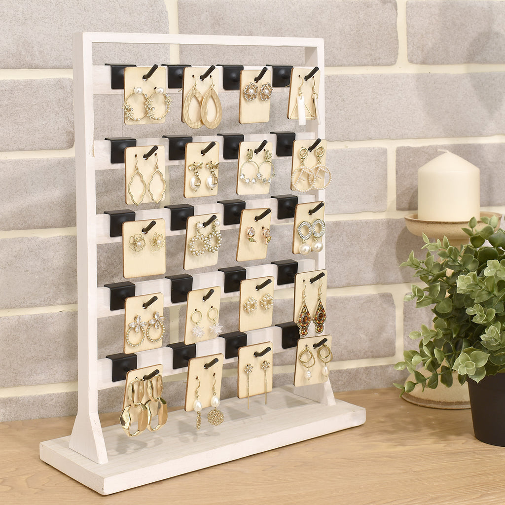 Ikee Design® Wooden jewelry rack with 20 hooks