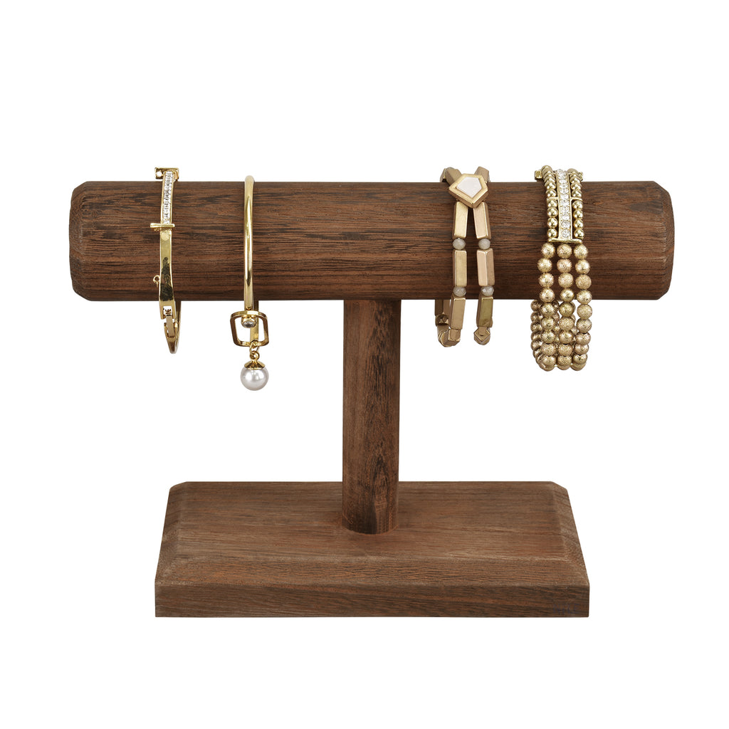 Ikee Design® Single Bar Wooden T-bar Bracelet Display