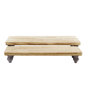 Ikee Design® 2 Pcs wood retail display riser stands