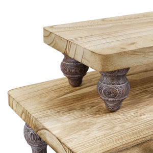 Ikee Design® 2 Pcs wood retail display riser stands