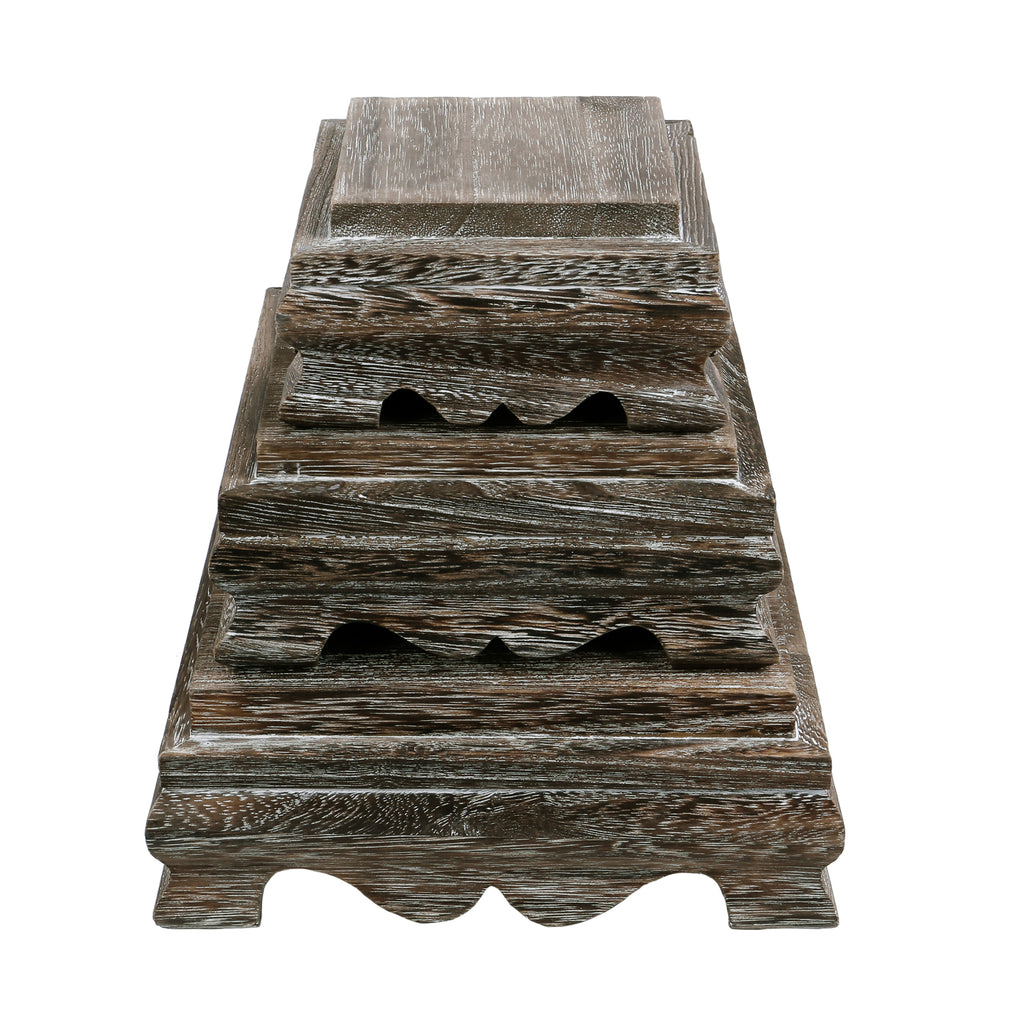 Ikee Design® Wood Cake Stand Square Risers Farmhouse Riser