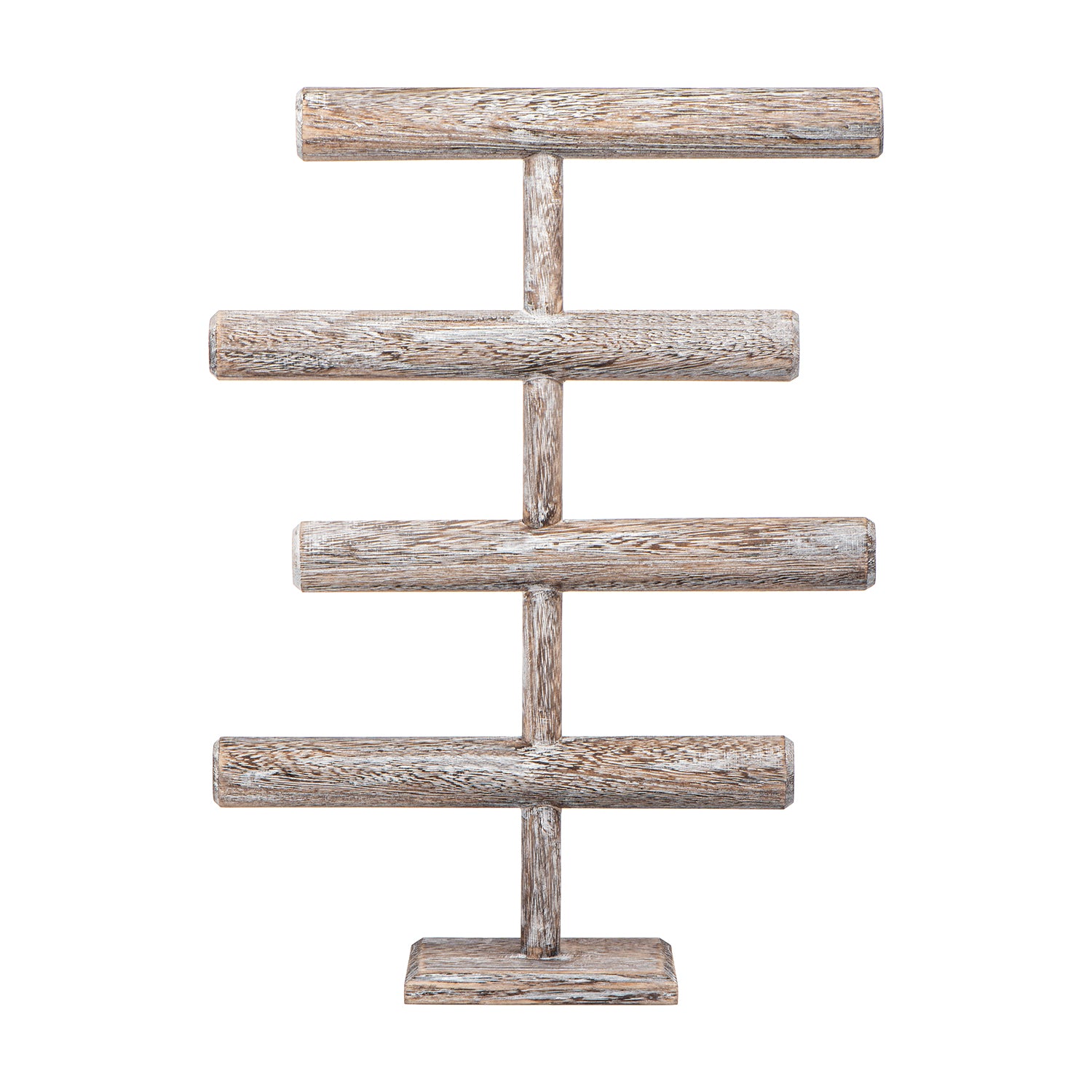 Ikee Design®Wooden Brown 4-Tier T-bar Jewelry Display Stand