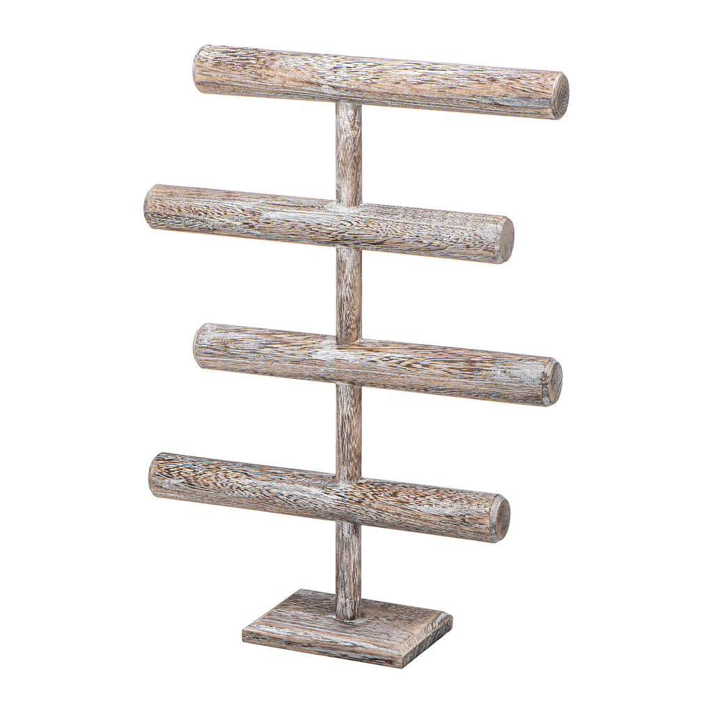Ikee Design®Wooden 4-Tier T-bar Jewelry Display Stand