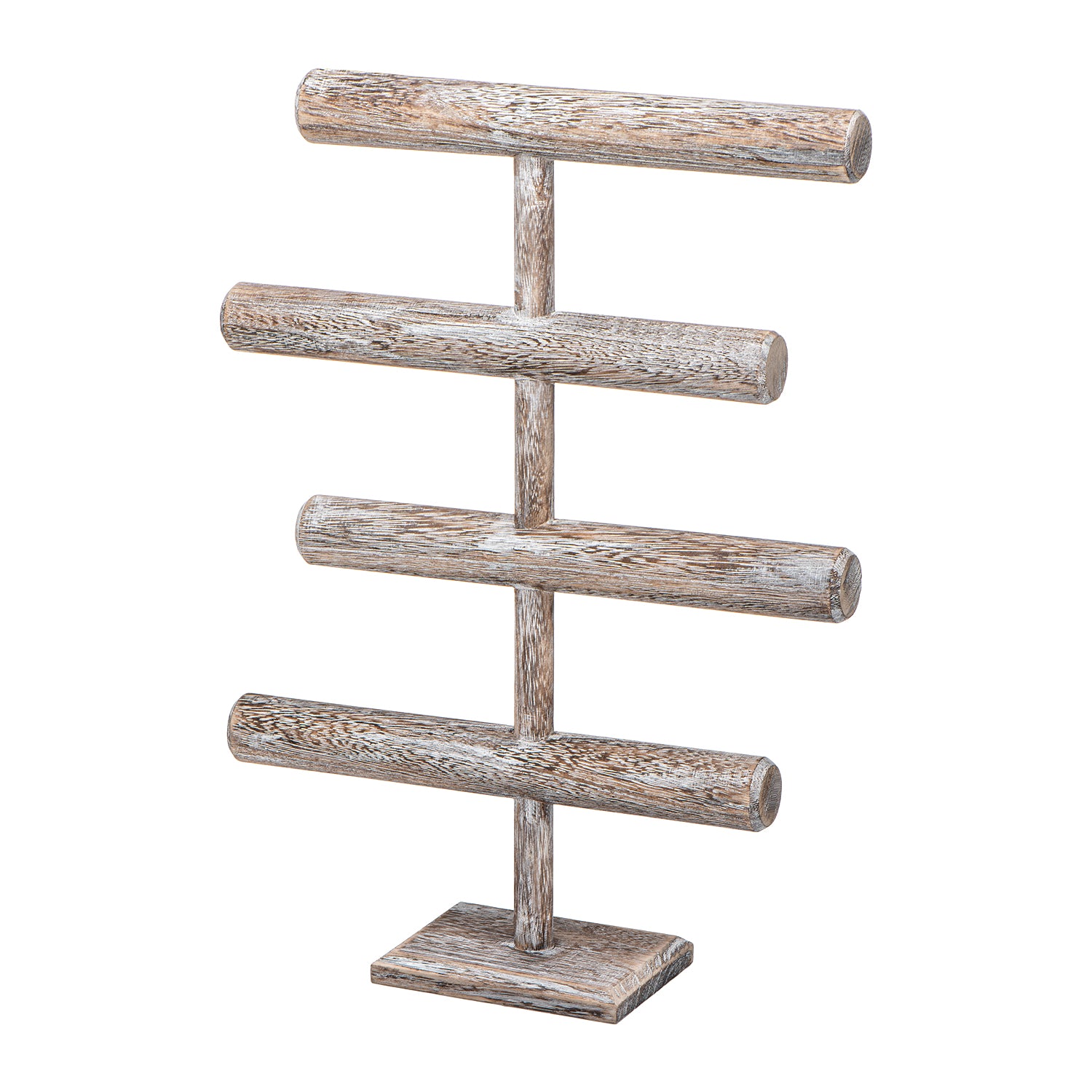 Ikee Design®Wooden Brown 4-Tier T-bar Jewelry Display Stand