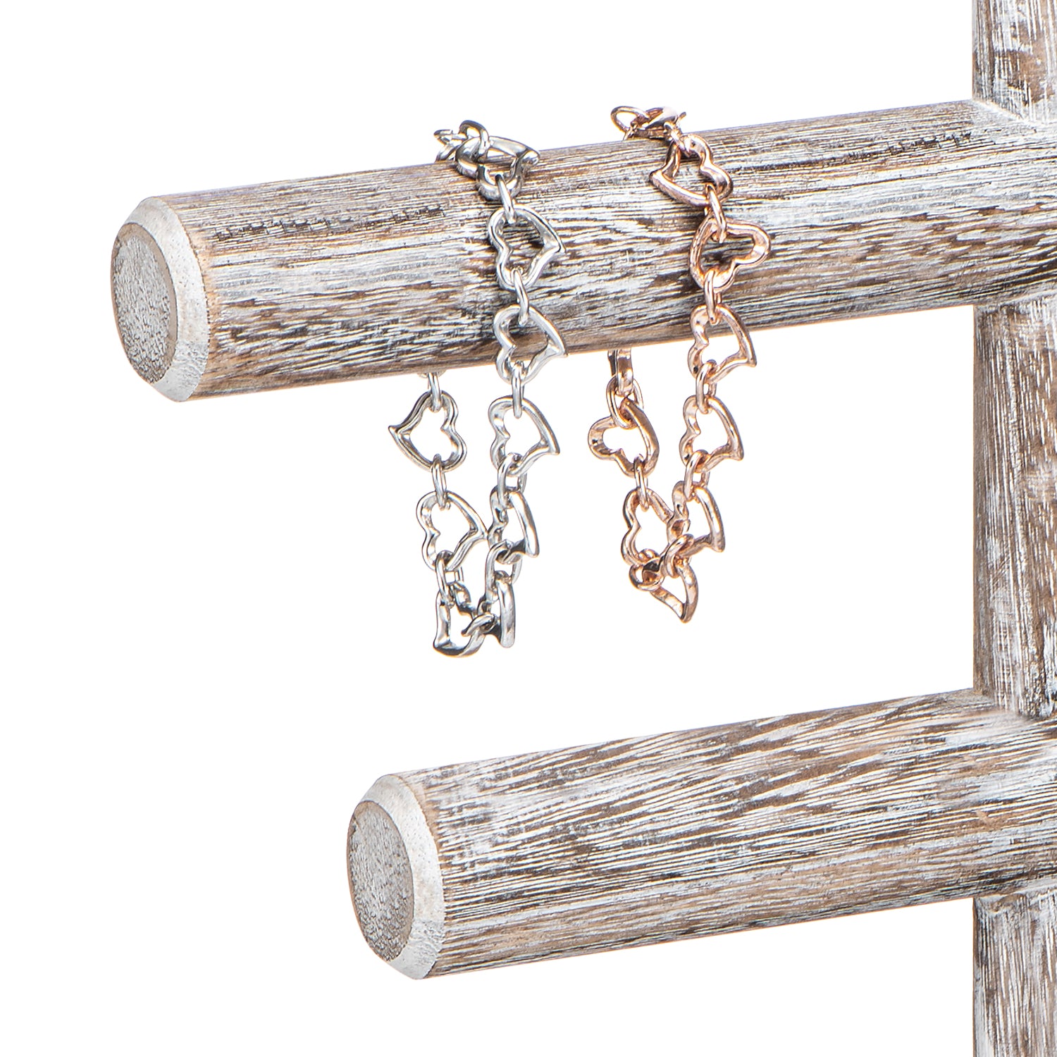 Ikee Design®Wooden Brown 4-Tier T-bar Jewelry Display Stand