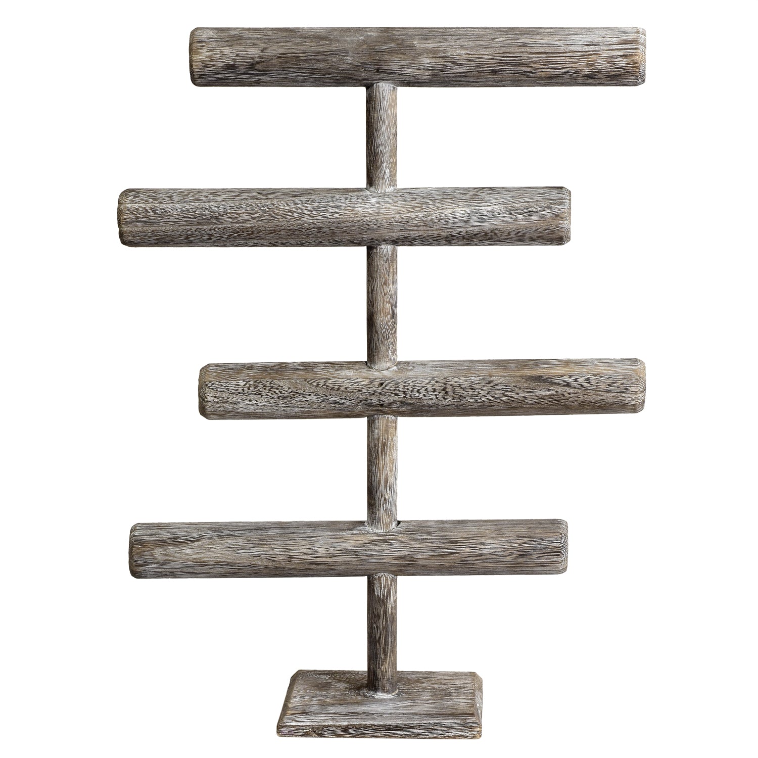 Ikee Design®Wooden Brown 4-Tier T-bar Jewelry Display Stand