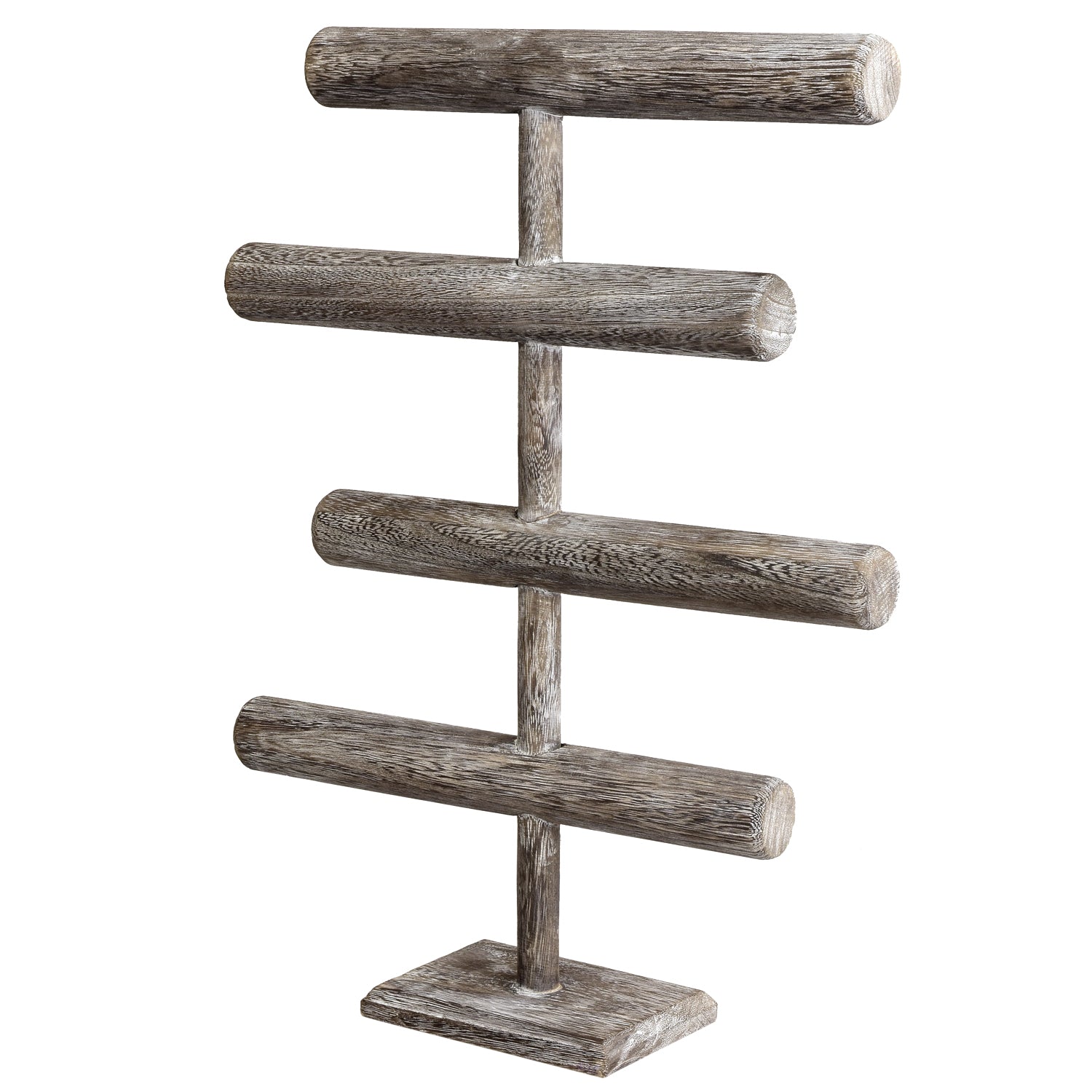 Ikee Design®Wooden Brown 4-Tier T-bar Jewelry Display Stand