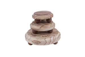 Ikee Design® 3Pcs Set Wood Stackable Display Riser Stands