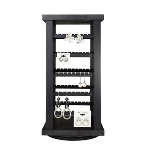 Ikee Design® Natural Wood Rotating Jewelry Earring Storage Display