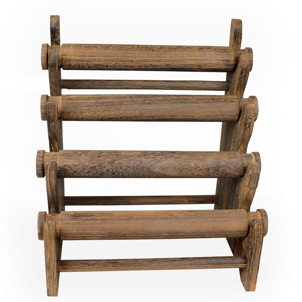 Ikee Design® Antique Wooden 4 Tier Bar Bracelet bangle holder Display