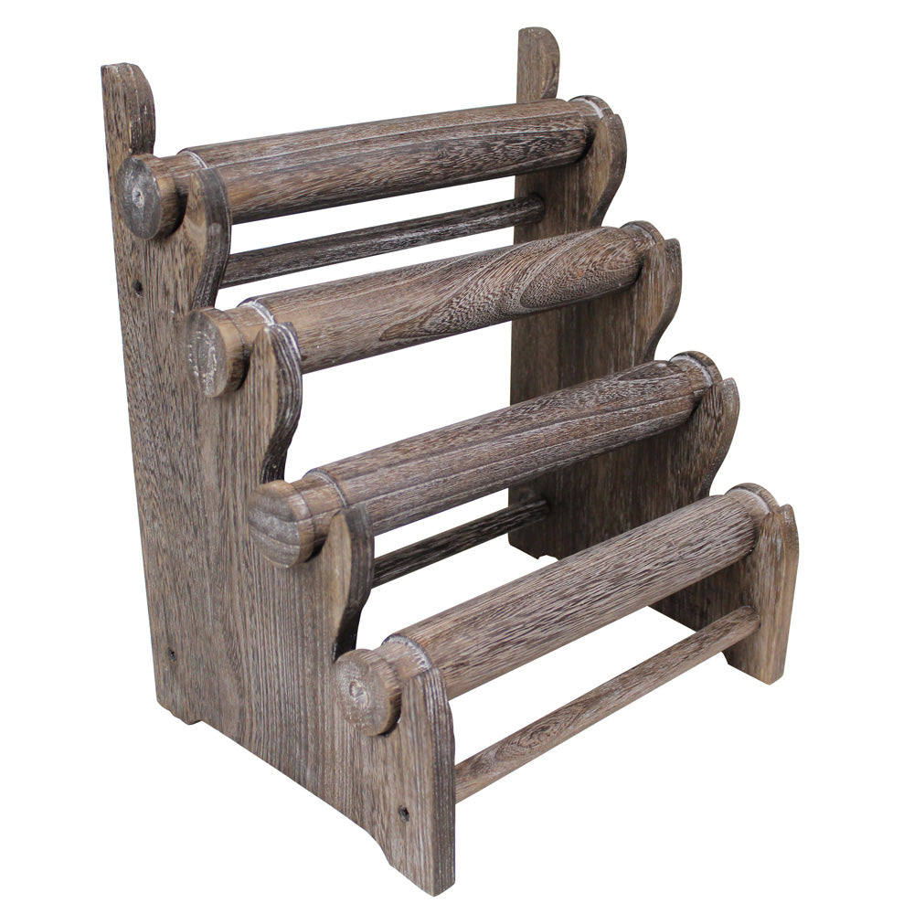 Ikee Design® Antique Wooden 4 Tier Bar Bracelet bangle holder Display