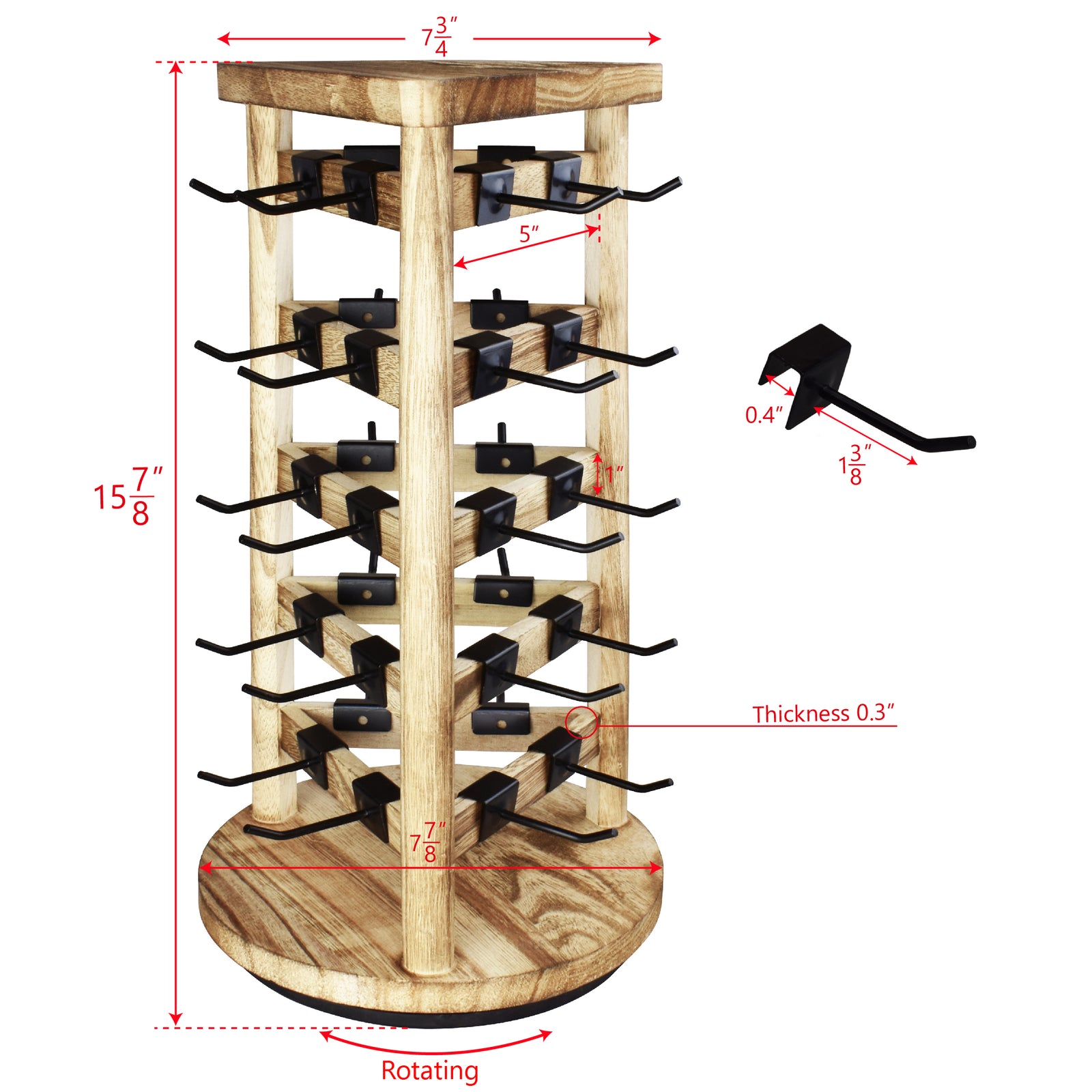 Ikee Design® 30 Hooks Jewelry Tower