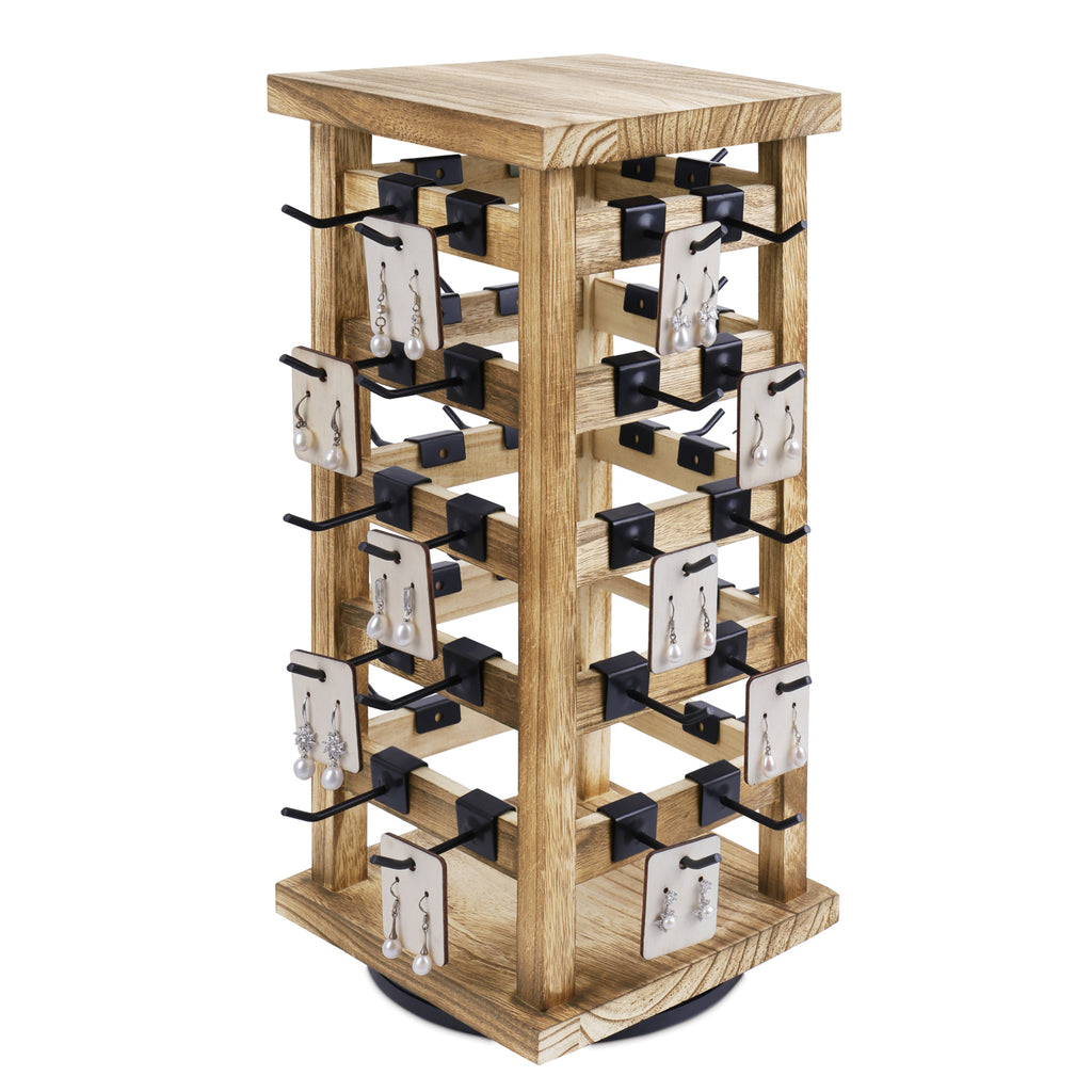 Ikee Design® Wood Rotating Jewelry Storage Display