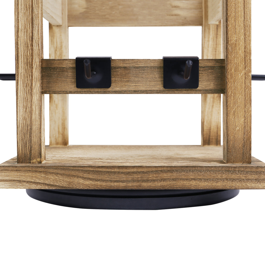 Ikee Design® Wood Rotating Jewelry Storage Display