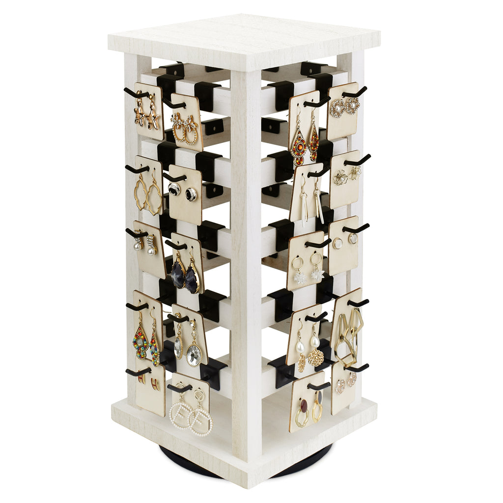 Ikee Design® Wood Rotating Jewelry Storage Display