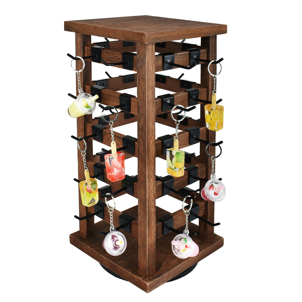 Ikee Design® Wood Rotating Jewelry Storage Display