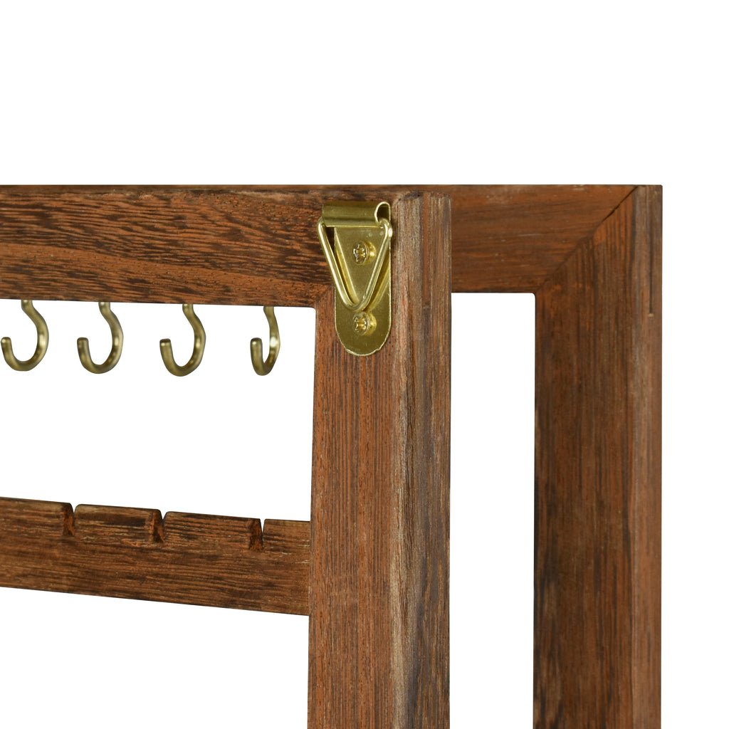 Ikee Design® Two-Sided Panel Jewelry Display Stand for displaying Earring Card, Brown Color