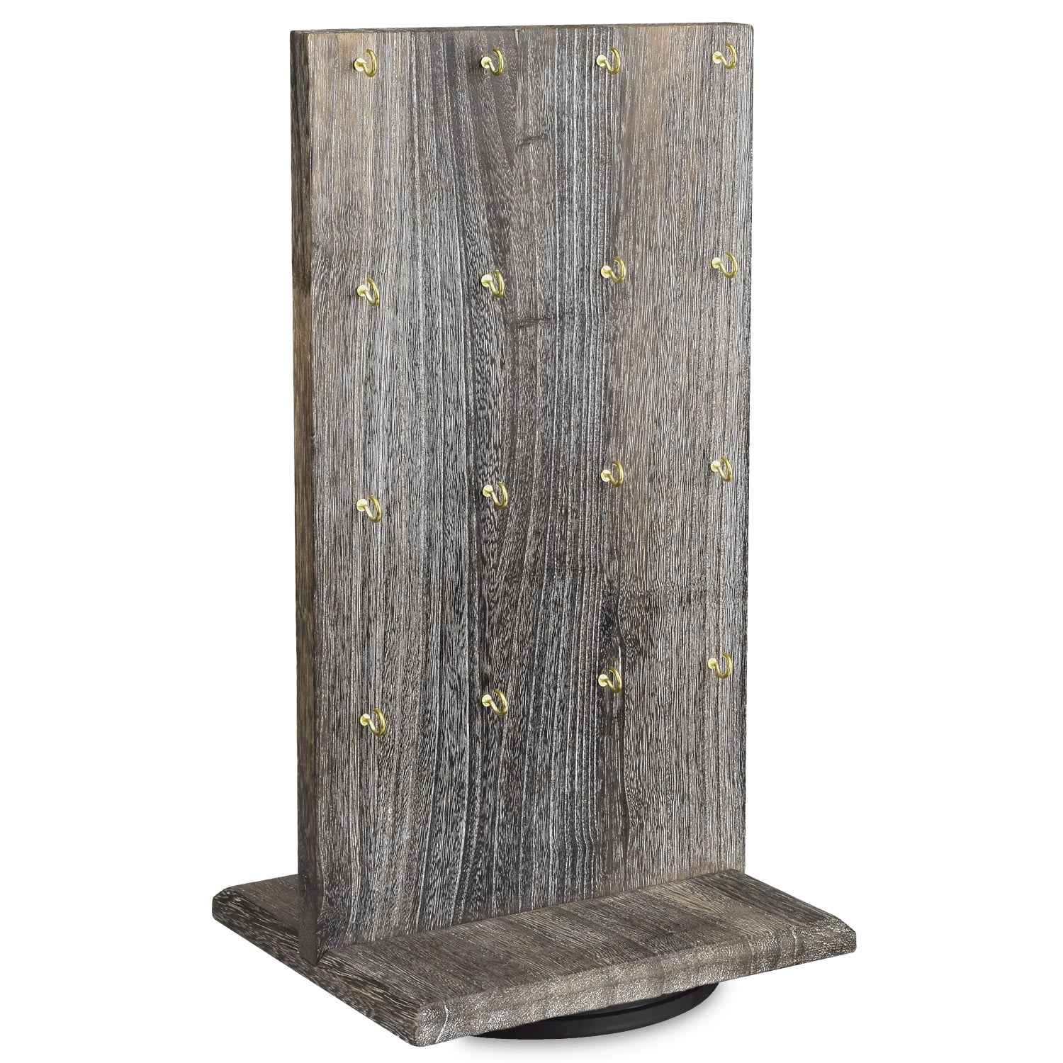 #WD5062 Two-Sided Wooden Jewelry Display Stand with 32 Hooks