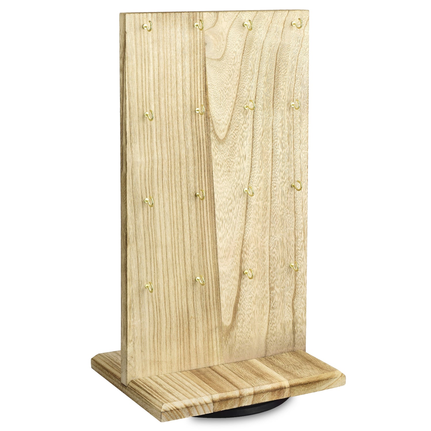 #WD5062 Two-Sided Wooden Jewelry Display Stand with 32 Hooks