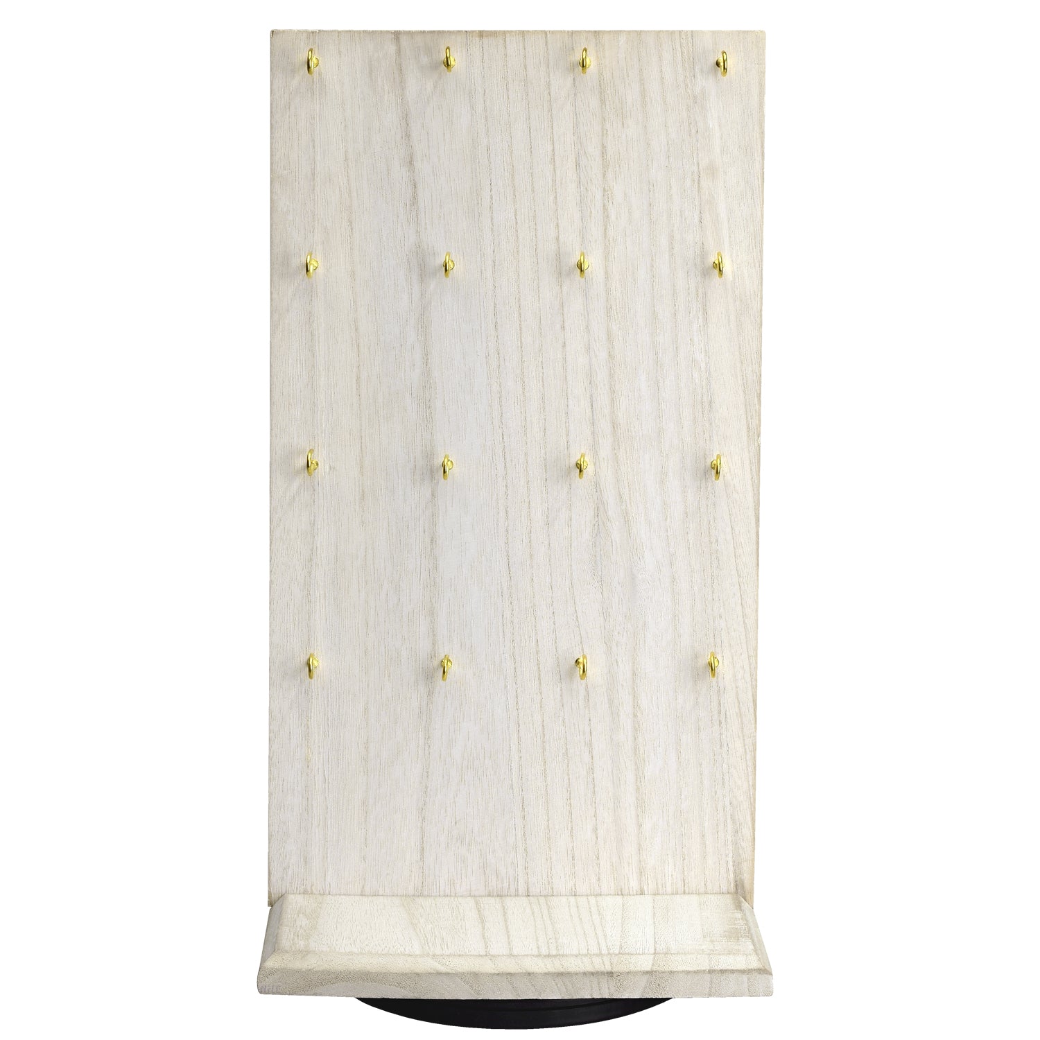 #WD5062 Two-Sided Wooden Jewelry Display Stand with 32 Hooks